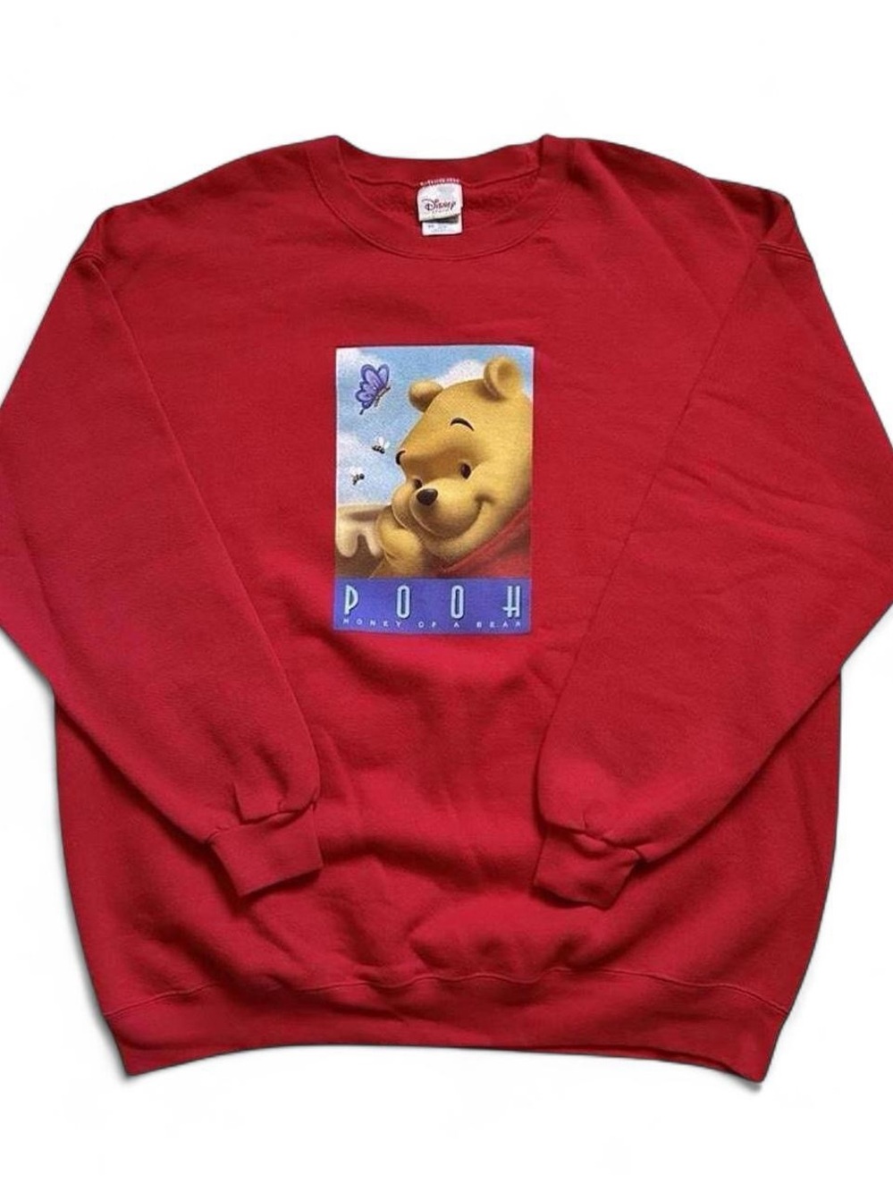 Vintage 1990s Disney Winnie the Pooh Red Crewneck Sweatshirt XXL